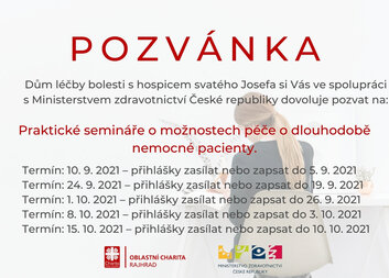 Praktické semináře – péče o dlouhodobě nemocné pacienty