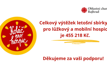 Děkujeme za obrovskou podporu v letošním Koláči pro hospic