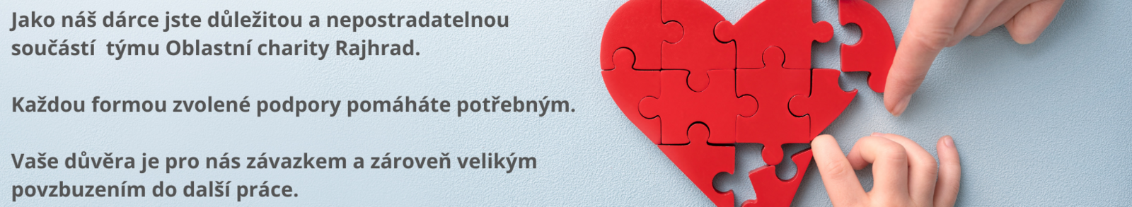 Poděkování dárcům