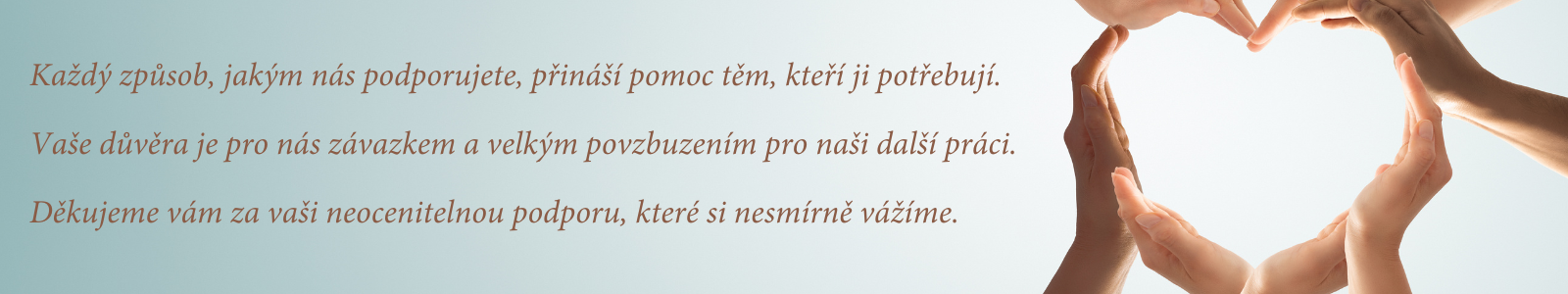 Poděkování dárcům