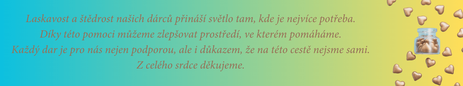 Děkujeme dárcům!