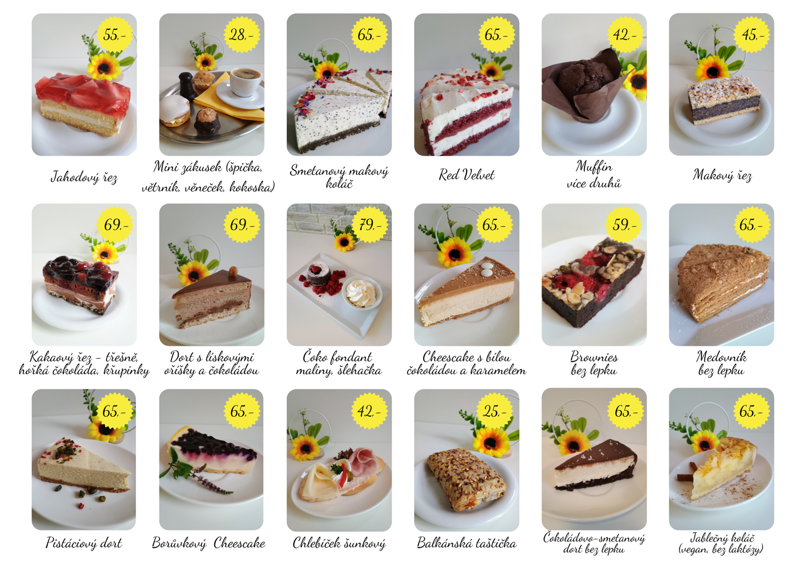 Nabídka zákusků